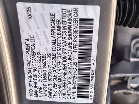 Certified 2025 Honda Accord EX-L image 22