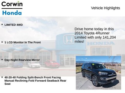 Used 2014 Toyota 4Runner Limited AWD/4WD image 6
