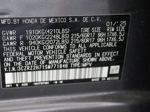 Certified 2025 Honda HR-V EX-L image 29