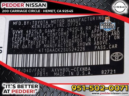 Used 2025 Toyota Camry LE image 1