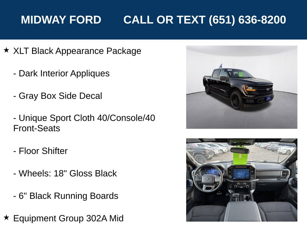 Certified 2024 Ford F150 XLT w/ Equipment Group 302A MID AWD/4WD image 13