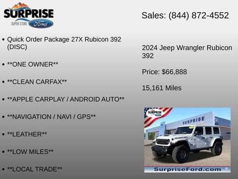 Used 2024 Jeep Wrangler Unlimited Rubicon 392 AWD/4WD image 6