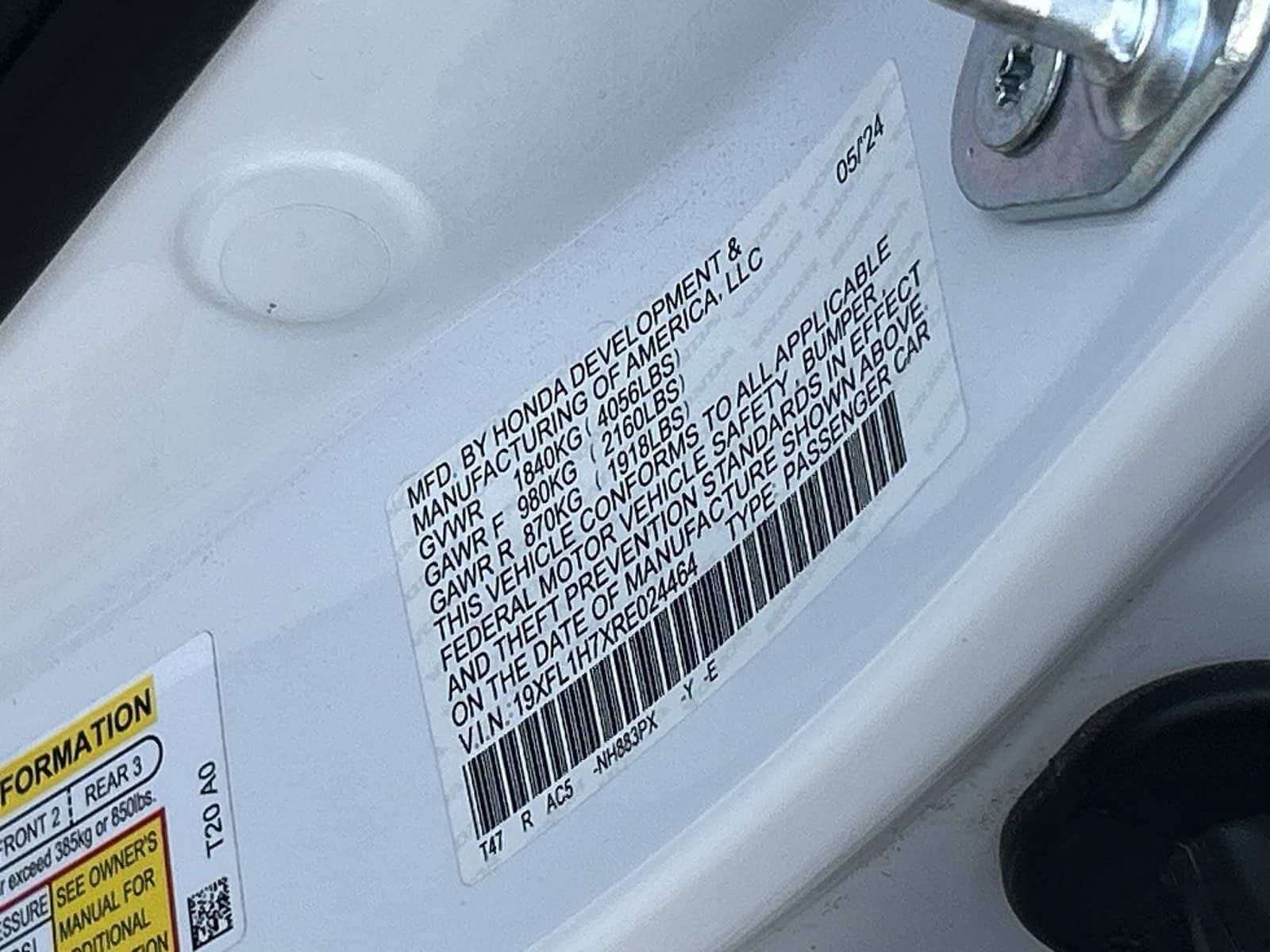 Certified 2024 Honda Civic EX-L image 35