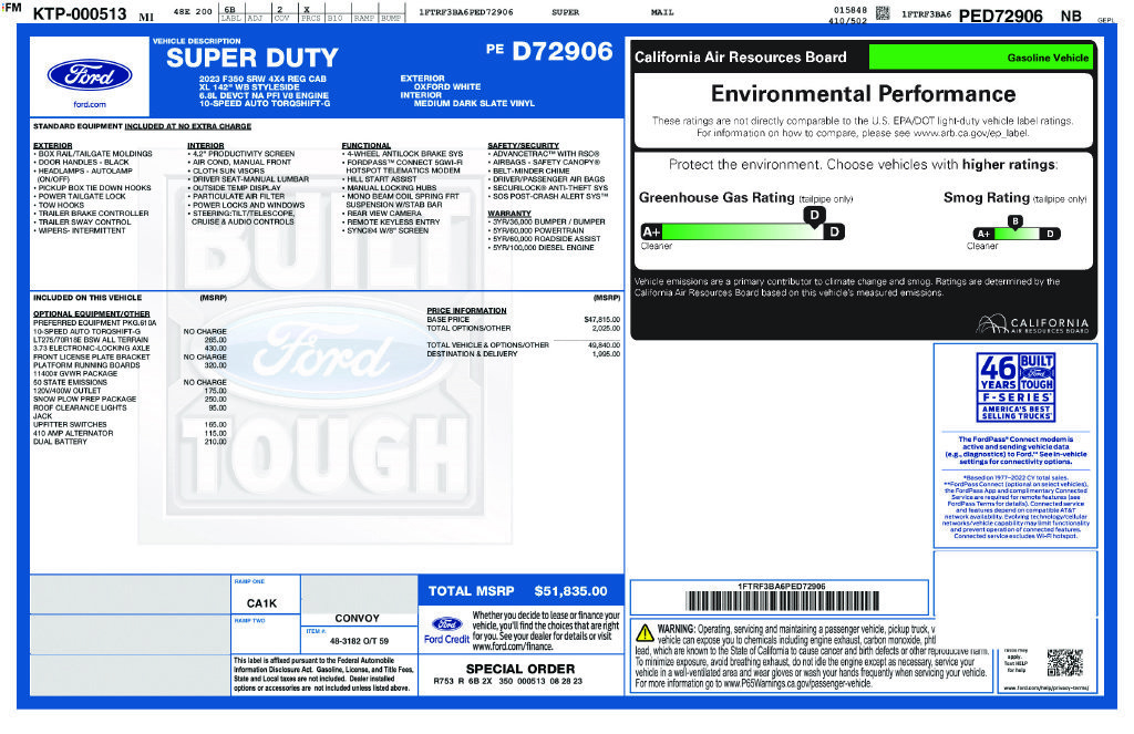 Used 2023 Ford F350 XL w/ Snow Plow Prep Package AWD/4WD image 2