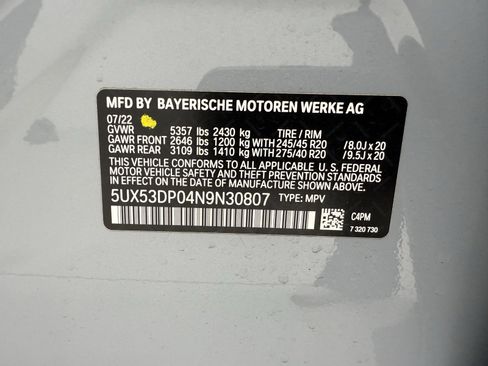 Used 2022 BMW X3 xDrive30i w/ M Sport Package 2 image 16