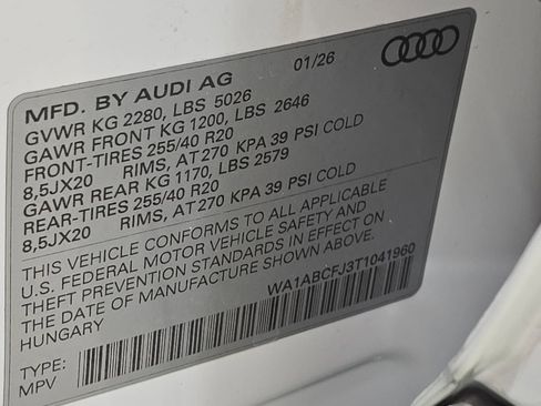 New 2026 Audi Q3 quattro 2.0T AWD/4WD image 33
