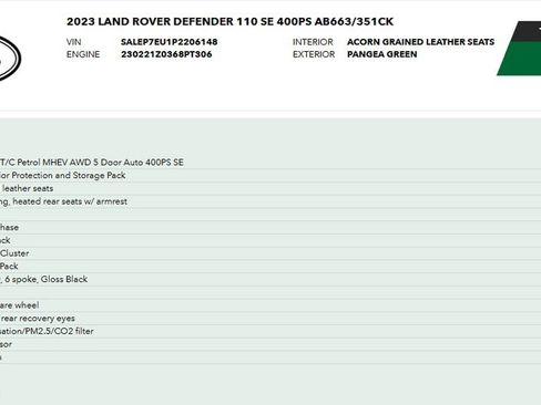 Used 2023 Land Rover Defender 110 SE AWD/4WD image 2