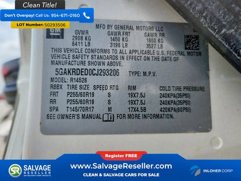 Used 2012 Buick Enclave Premium w/ LPO, Cargo Convenience Pkg FWD image 17