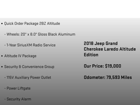 Used 2018 Jeep Grand Cherokee Altitude AWD/4WD image 24