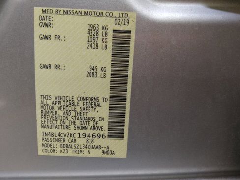 Used 2019 Nissan Altima 2.5 SR w/ SR Premium Package image 33