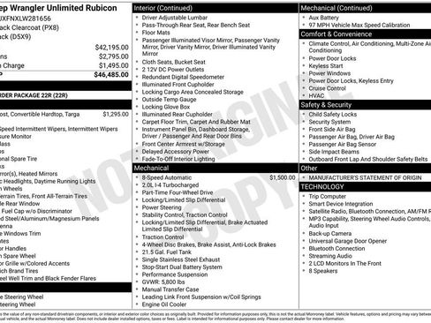 Certified 2020 Jeep Wrangler Unlimited Rubicon AWD/4WD image 42
