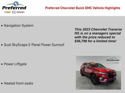 Used 2023 Chevrolet Traverse RS AWD/4WD image 2