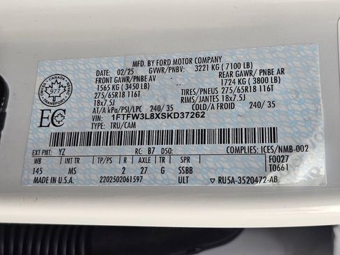Certified 2025 Ford F150 XLT w/ Equipment Group 301A Standard AWD/4WD image 33
