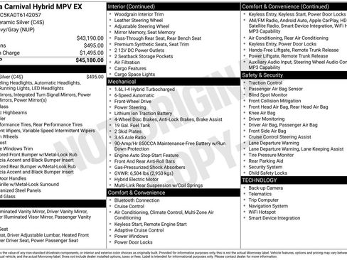 New 2026 Kia Carnival EX image 32