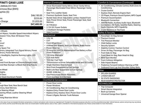 Used 2020 INFINITI QX60 Luxe image 37