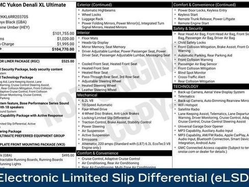 Used 2024 GMC Yukon XL Denali Ultimate w/ LPO, Floor Liner Package AWD/4WD image 28