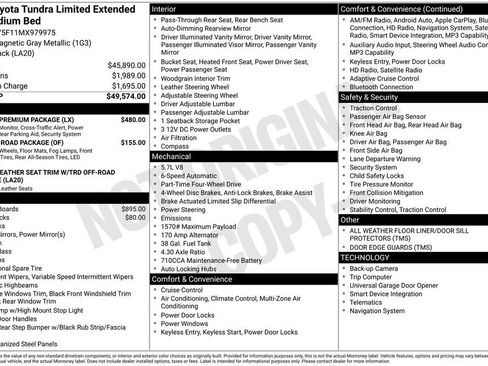Used 2021 Toyota Tundra Limited w/ Limited Premium Package AWD/4WD image 5