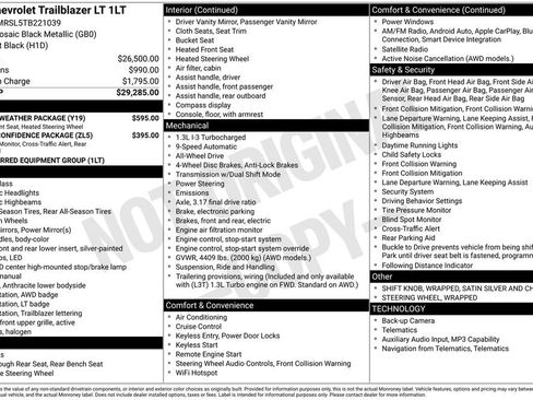 New 2026 Chevrolet TrailBlazer LT w/ LT Cold Weather Package AWD/4WD image 35