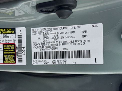 New 2026 Toyota Tundra Platinum AWD/4WD image 31