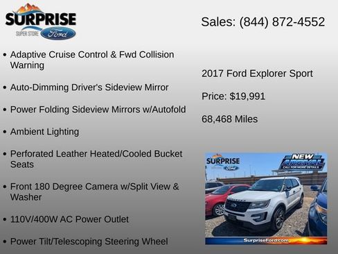 Used 2017 Ford Explorer Sport w/ Equipment Group 401A AWD/4WD image 18