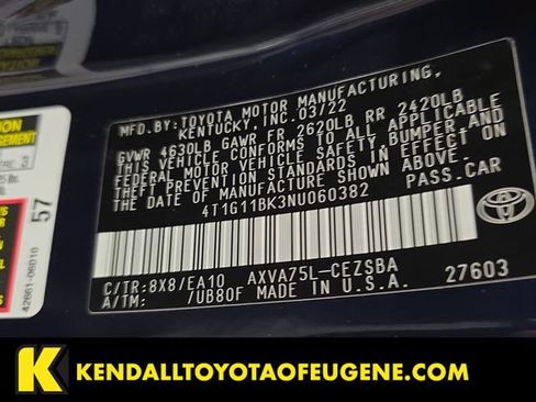 Used 2022 Toyota Camry SE w/ Cold Weather Package AWD/4WD image 10