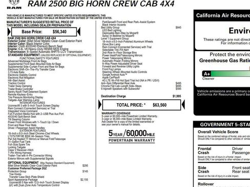 Used 2024 RAM 2500 Big Horn w/ Sport Appearance Package image 2