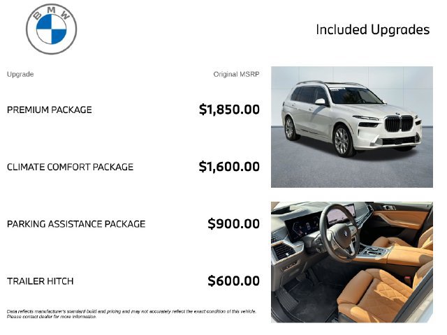 Certified 2025 BMW X7 xDrive40i w/ Premium Package AWD/4WD image 3