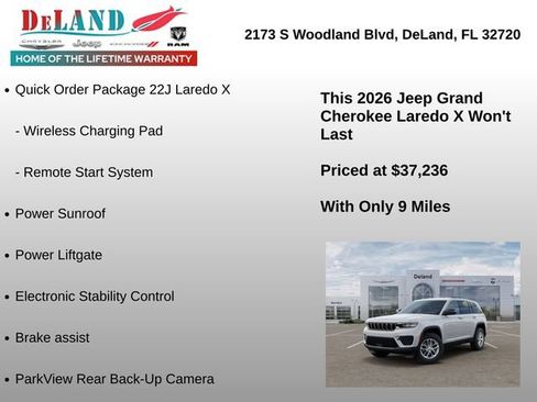 New 2026 Jeep Grand Cherokee Laredo X RWD image 12