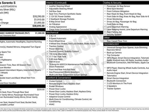 Used 2026 Kia Sorento S w/ S Panoramic Sunroof Package FWD image 8