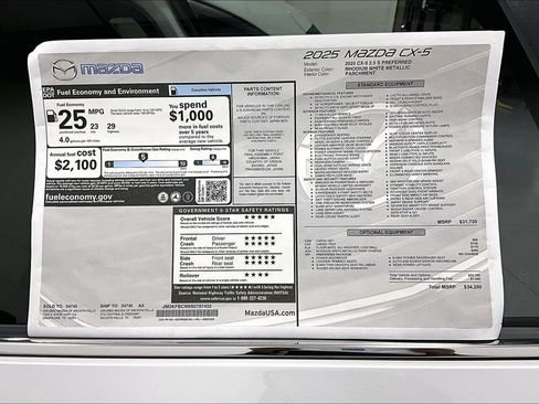 New 2025 MAZDA CX-5 AWD 2.5 S w/ Preferred Package image 41