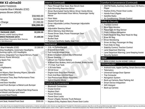Used 2026 BMW X3 xDrive30i w/ M Sport Package AWD/4WD image 38