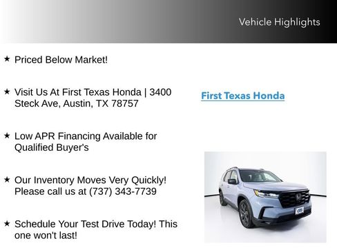 Used 2025 Honda Pilot Sport image 9