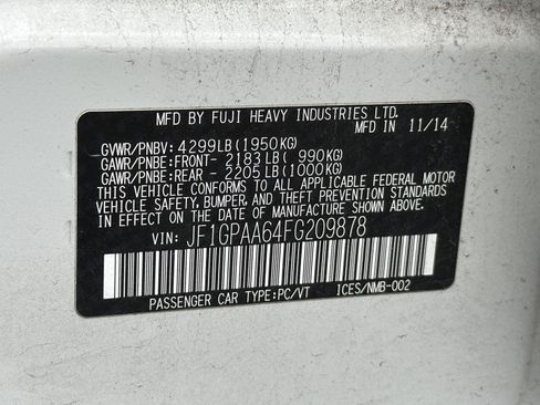 Used 2015 Subaru Impreza 2.0i AWD/4WD image 15