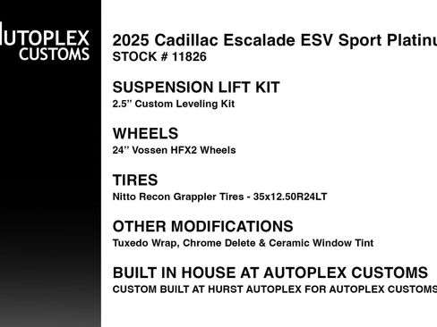 Used 2025 Cadillac Escalade ESV Sport Platinum AWD/4WD image 2