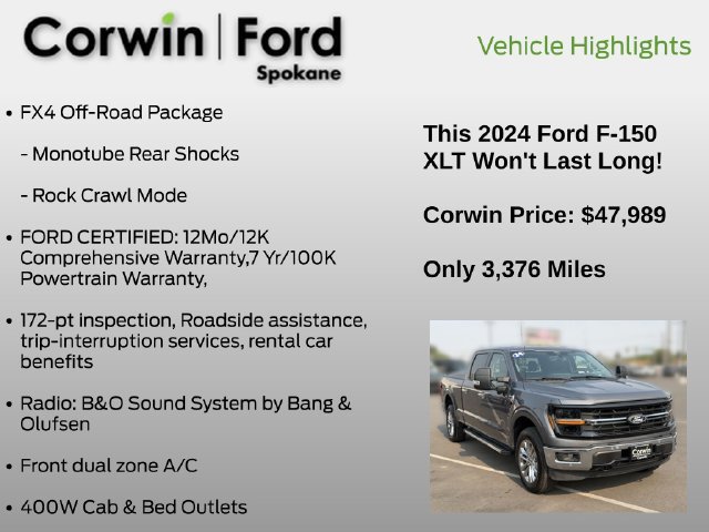 Used 2024 Ford F150 XLT w/ Equipment Group 303A High AWD/4WD image 25