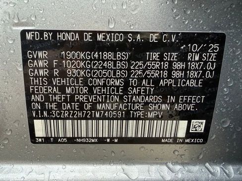 Used 2026 Honda HR-V EX-L image 12