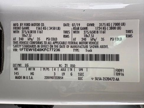 Used 2019 Ford F150 Lariat w/ Equipment Group 502A Luxury AWD/4WD image 30