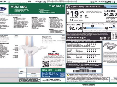 New 2025 Ford Mustang GT Premium w/ 60th Anniversary Package image 24