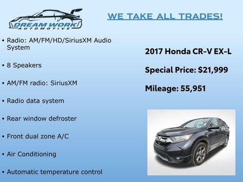 Used 2017 Honda CR-V EX-L image 2