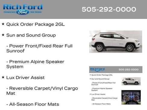 Used 2022 Jeep Compass Latitude w/ Sun and Sound Group AWD/4WD image 34