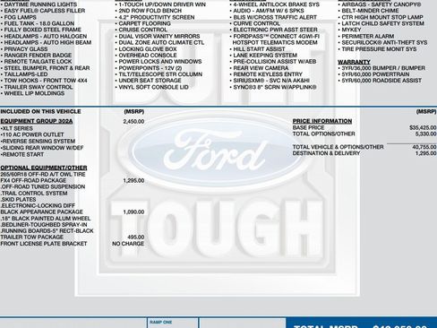 Used 2022 Ford Ranger XLT w/ Equipment Group 302A High image 2