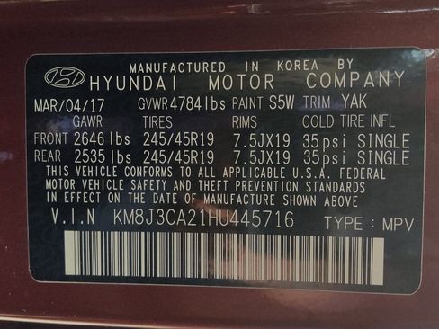 Used 2017 Hyundai Tucson Limited w/ Cargo Package AWD/4WD image 33