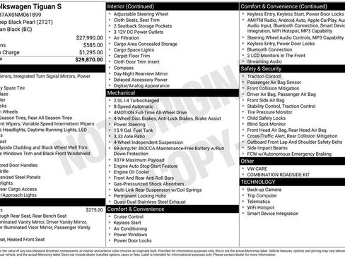 Used 2022 Volkswagen Tiguan S AWD/4WD image 17