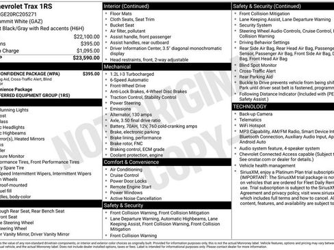 Used 2024 Chevrolet Trax RS w/ Driver Confidence Package FWD image 6