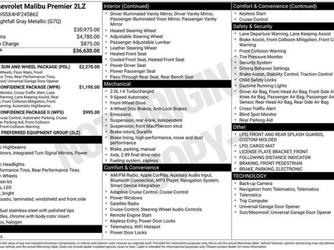 Used 2017 Chevrolet Malibu Premier w/ Premier Sun and Wheel Package image 35