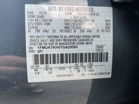 New 2026 Ford Explorer ST-Line w/ ST-Line Street Pack RWD image 11