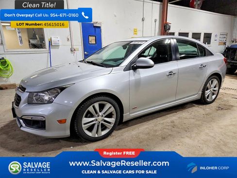 Used 2015 Chevrolet Cruze LTZ w/ Sun, Sound and Sport Package image 1
