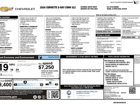 Used 2024 Chevrolet Corvette E-Ray w/ Stealth Interior Trim Package AWD/4WD image 5