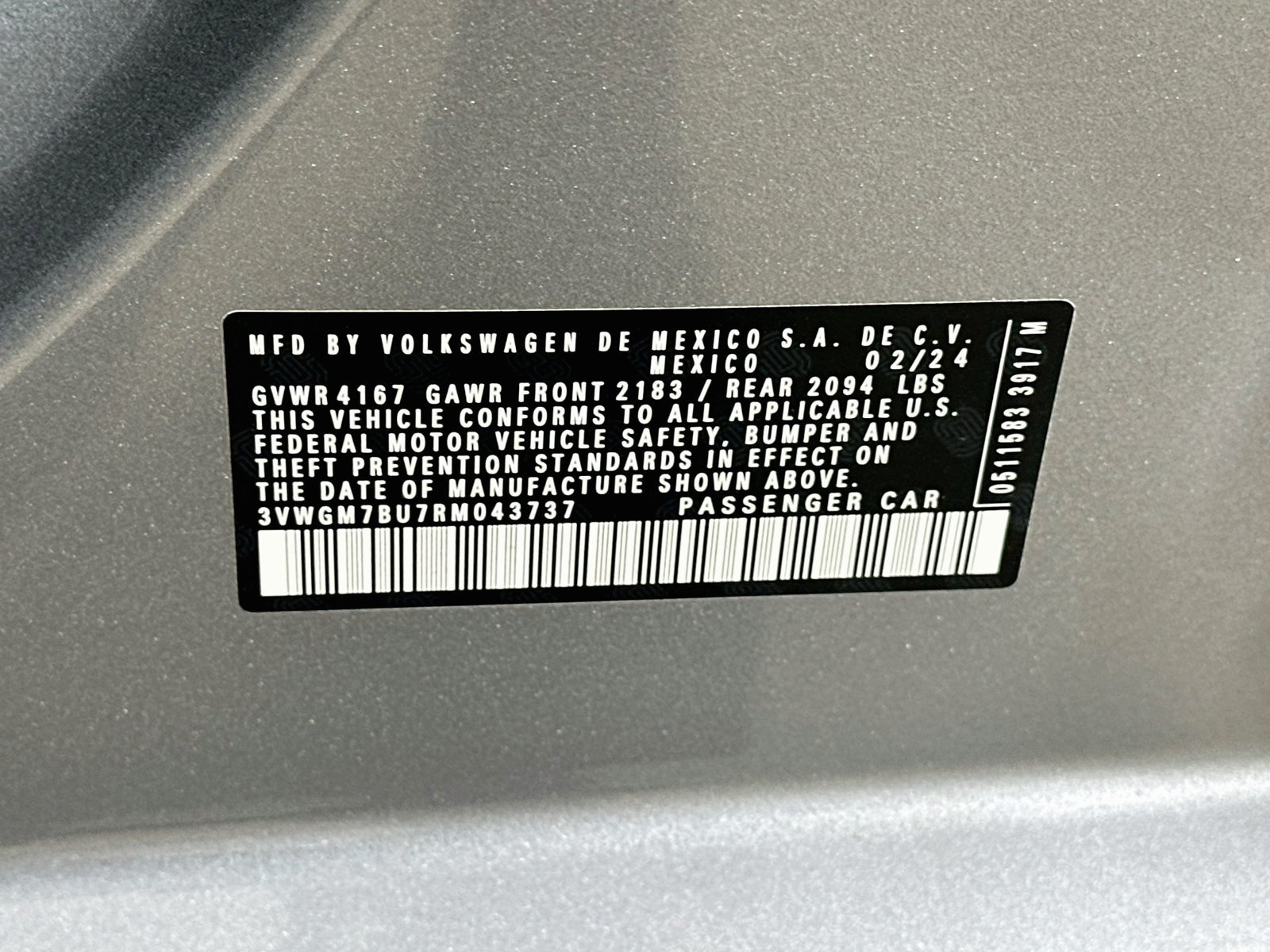 Certified 2024 Volkswagen Jetta SEL FWD image 47