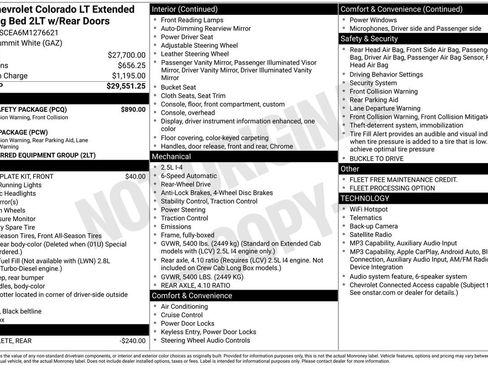 Used 2021 Chevrolet Colorado LT w/ Fleet Safety Package RWD image 9